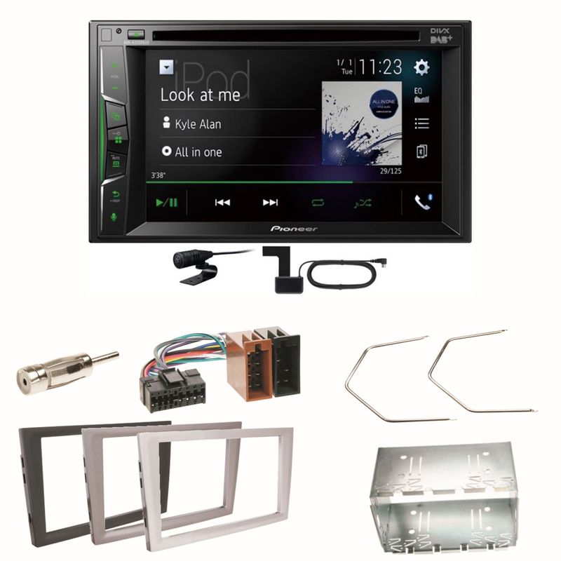 Pioneer AVH-A3200DAB Bluetooth Einbauset für Opel Omega B Meriva A Agila Vivaro Pioneer AVH-A3200DAB Bluetooth Einbauset für Opel Omega B Meriva A Agila Vivaro