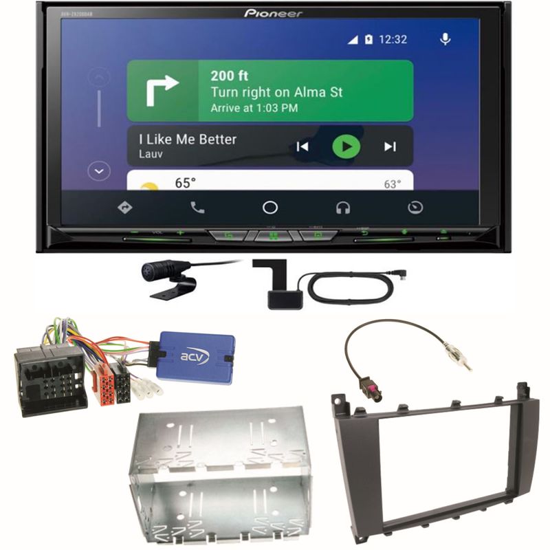 Pioneer AVH-Z9200DAB Carplay Einbauset für Mercedes C-Klasse W203 CLC CL203 S203 Pioneer AVH-Z9200DAB Carplay Einbauset für Mercedes C-Klasse W203 CLC CL203 S203