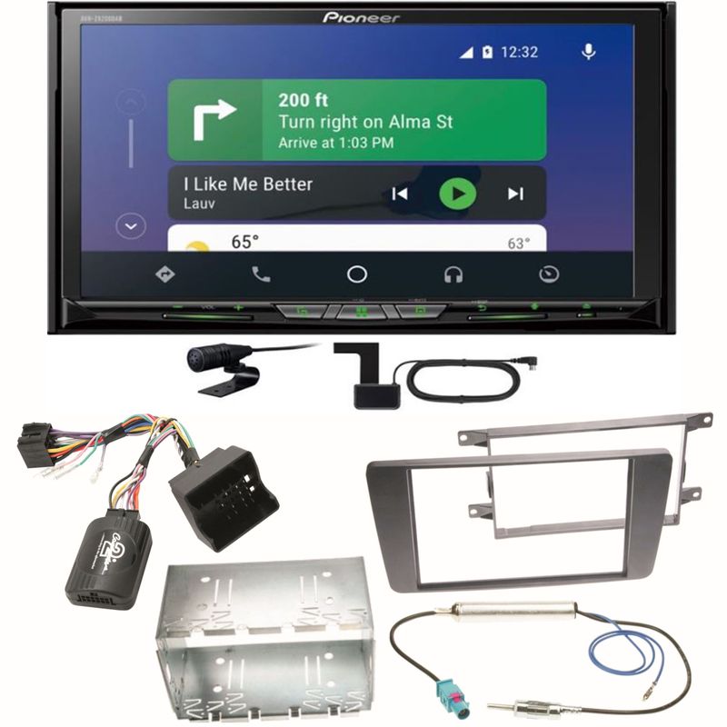 Pioneer AVH-Z9200DAB Android Auto Carplay Einbauset für Skoda Octavia 2 Yeti 5L