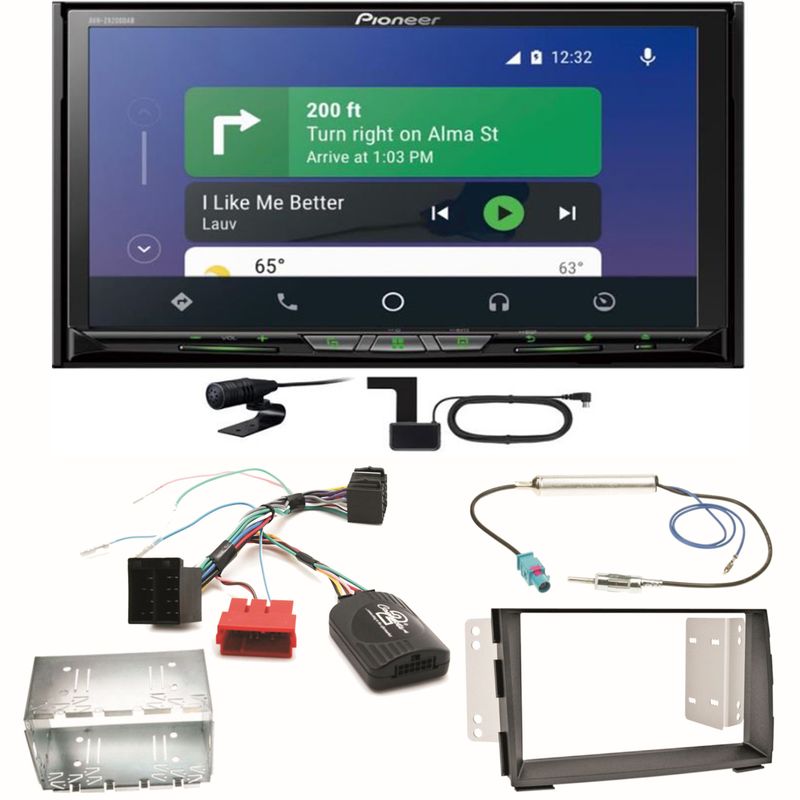 Pioneer AVH-Z9200DAB Android Auto Carplay Bluetooth Einbauset für Kia Venga