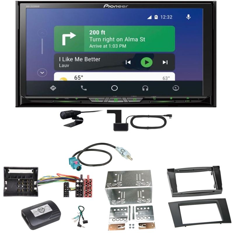 Pioneer AVH-Z9200DAB Android Auto Carplay Einbauset für Mercedes W211 CLS W219