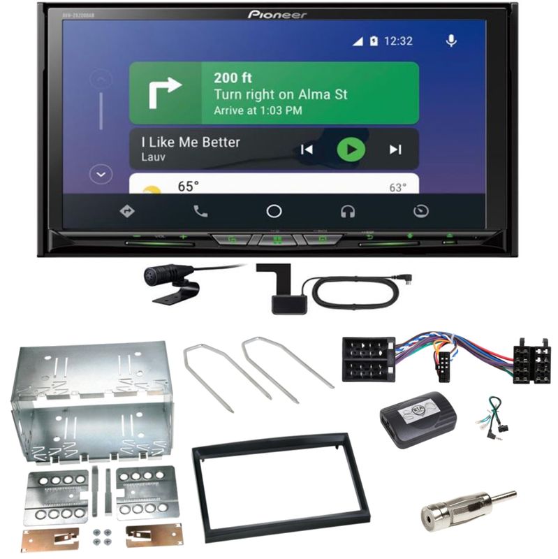 Pioneer AVH-Z9200DAB Android Auto Carplay Einbauset für Peugeot 307 Citroen C2 C3 Pioneer AVH-Z9200DAB Android Auto Carplay Einbauset für Peugeot 307 Citroen C2 C3