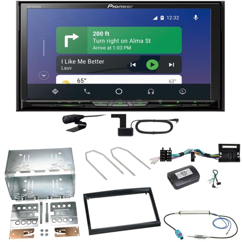 Pioneer AVH-Z9200DAB Android Auto Einbauset für Citroen C2 C3 Berlingo Jumpy