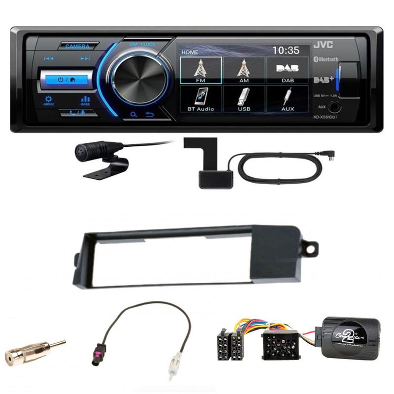 JVC KD-X561DBT Digitalradio Bluetooth USB MP3 FLAC WAV Einbauset für BMW 3er E46