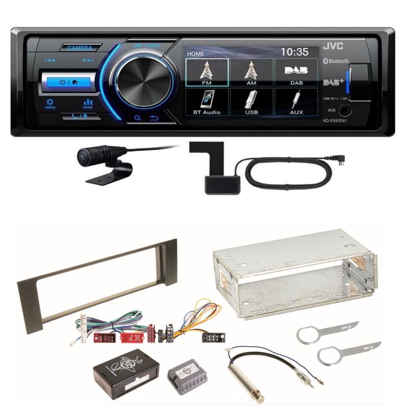 JVC KD-X561DBT Digitalradio Bluetooth USB MP3 FLAC Einbauset für Audi A4 B6 B7 JVC KD-X561DBT Digitalradio Bluetooth USB MP3 FLAC Einbauset für Audi A4 B6 B7