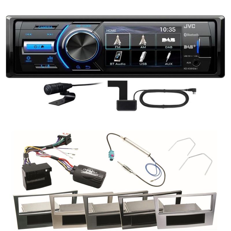 JVC KD-X561DBT Dgitalradio Bluetooth USB Einbauset für Astra H Corsa D Zafira B JVC KD-X561DBT Dgitalradio Bluetooth USB Einbauset für Astra H Corsa D Zafira B