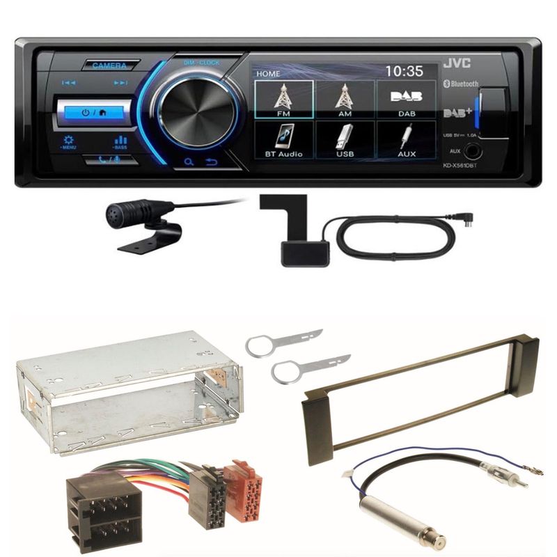 JVC KD-X561DBT Digitalradio Bluetooth FLAC USB Einbauset für Seat Leon Toledo 1M
