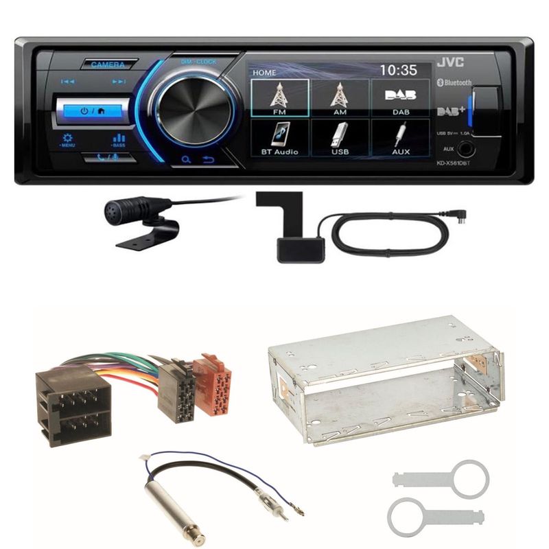 JVC KD-X561DBT Digitalradio Bluetooth Einbauset für Skoda Octavia 1U Superb 1 JVC KD-X561DBT Digitalradio Bluetooth Einbauset für Skoda Octavia 1U Superb 1