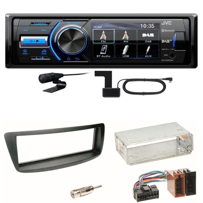 JVC KD-X561DBT Digitalradio USB MP3 Einbauset Toyota Aygo Citroen C1 Peugeot 107
