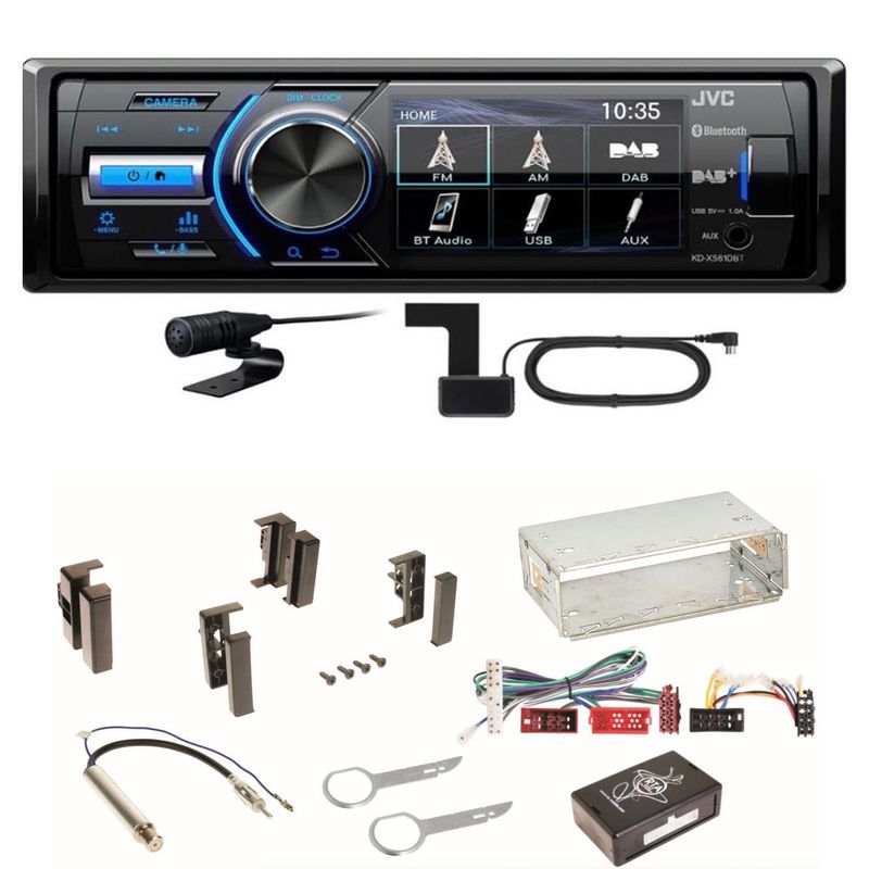 JVC KD-X561DBT Digitalradio Bluetooth USB Einbauset für Audi A4 B5 A6 4B C4 A8 JVC KD-X561DBT Digitalradio Bluetooth USB Einbauset für Audi A4 B5 A6 4B C4 A8