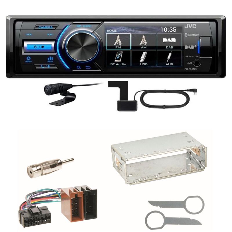 JVC KD-X561DBT Digitalradio Bluetooth USB Einbauset für Mercedes A C M Klasse