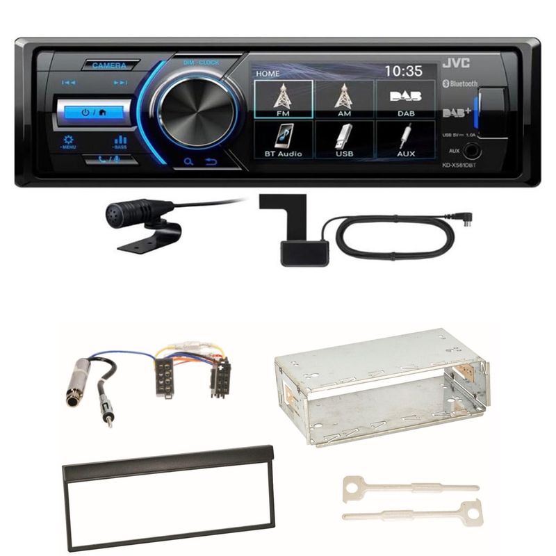 JVC KD-X561DBT Digitalradio Bluetooth USB MP3 FLAC Einbauset für Skoda Fabia 6Y