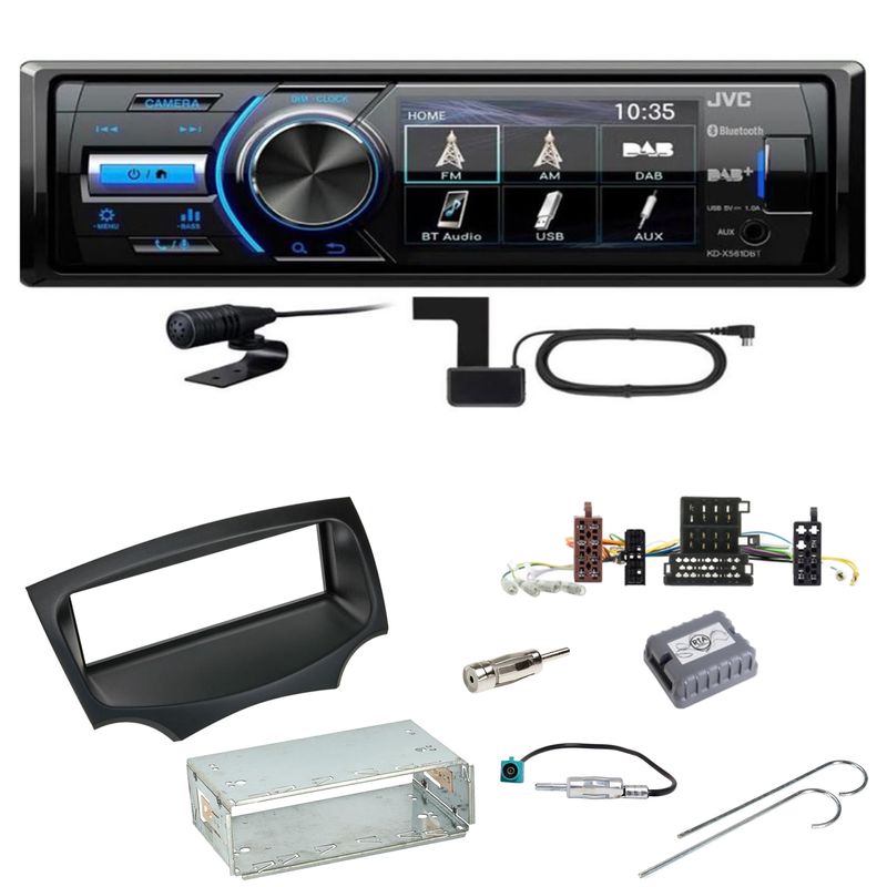 JVC KD-X561DBT Digitalradio Bluetooth USB Einbauset für Ford KA RU8