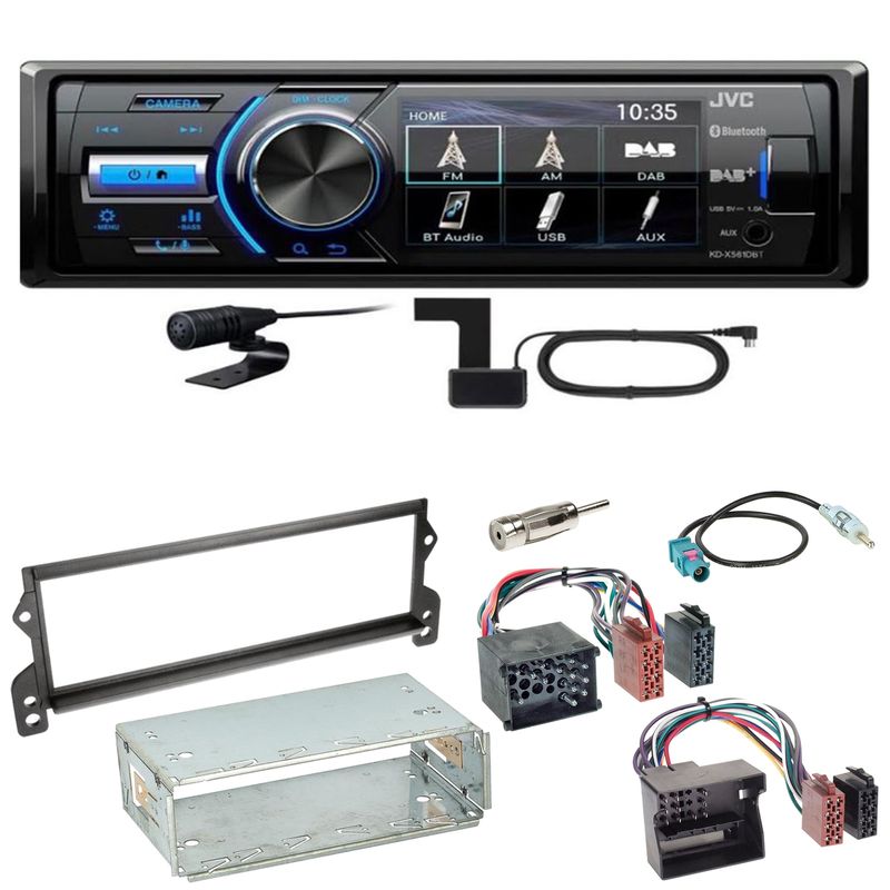 JVC KD-X561DBT Digitalradio Bluetooth USB Einbauset für MINI R50 R52 R53