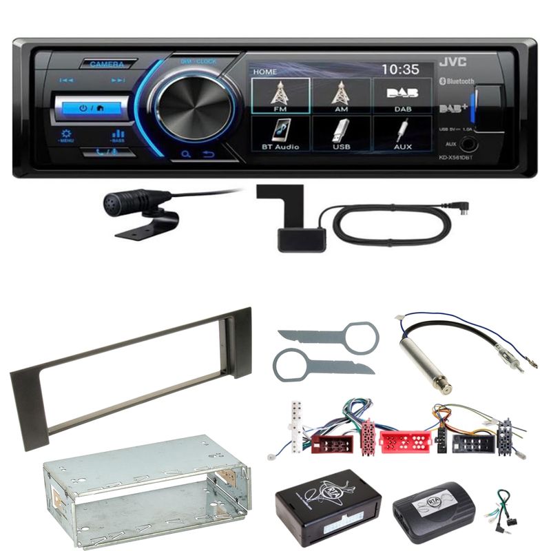 JVC KD-X561DBT Digitalradio Bluetooth USB Einbauset für Audi A4 B6 B7 JVC KD-X561DBT Digitalradio Bluetooth USB Einbauset für Audi A4 B6 B7