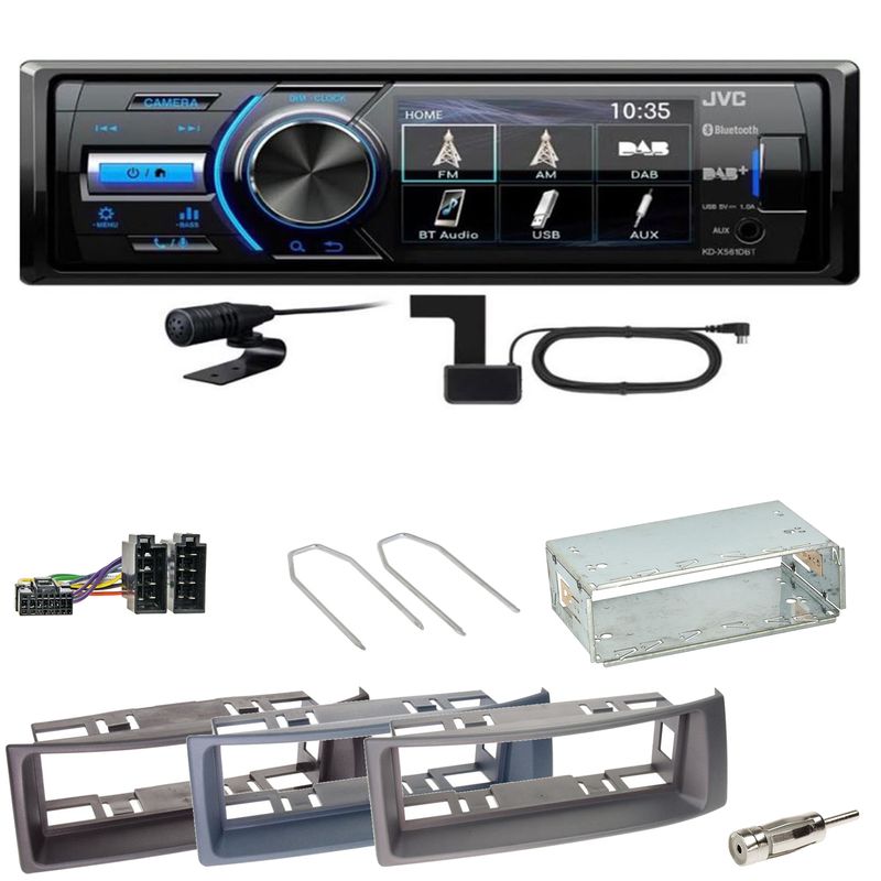 JVC KD-X561DBT Digitalradio Bluetooth USB Einbauset für Renault Megane Scenic 1 JVC KD-X561DBT Digitalradio Bluetooth USB Einbauset für Renault Megane Scenic 1