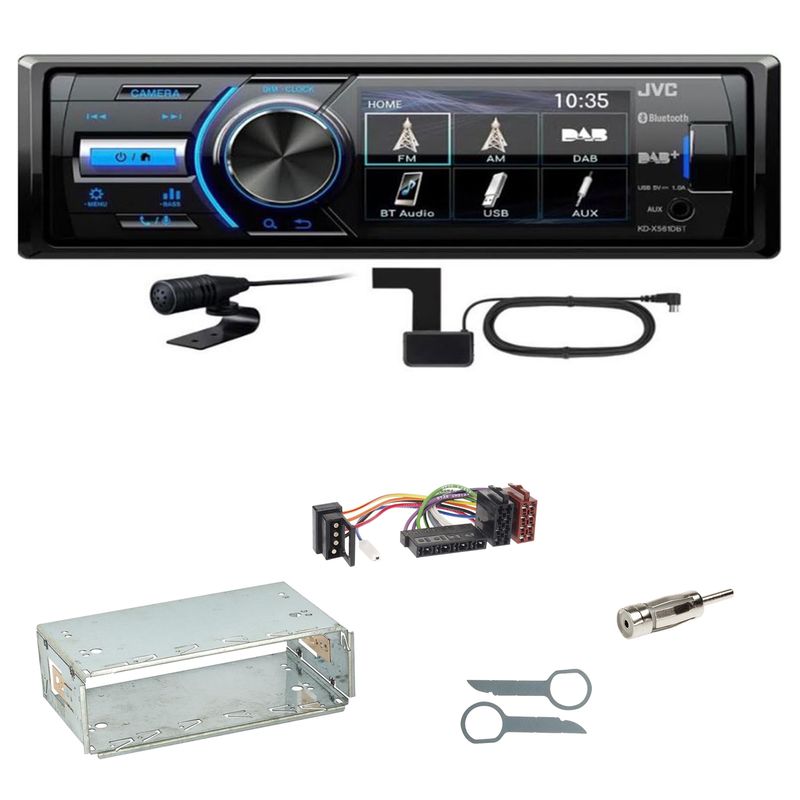 JVC KD-X561DBT Digitalradio Bluetooth USB Einbauset für Mercedes E-Klasse W124