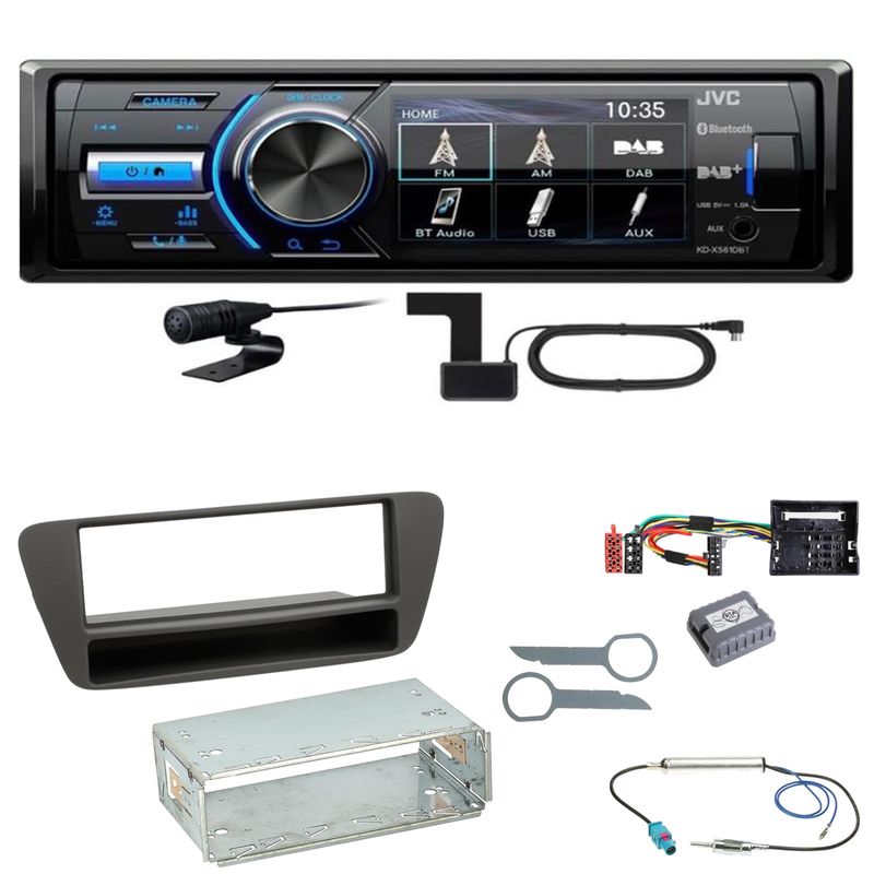 JVC KD-X561DBT Digitalradio Bluetooth USB Einbauset für Audi Q3 8U