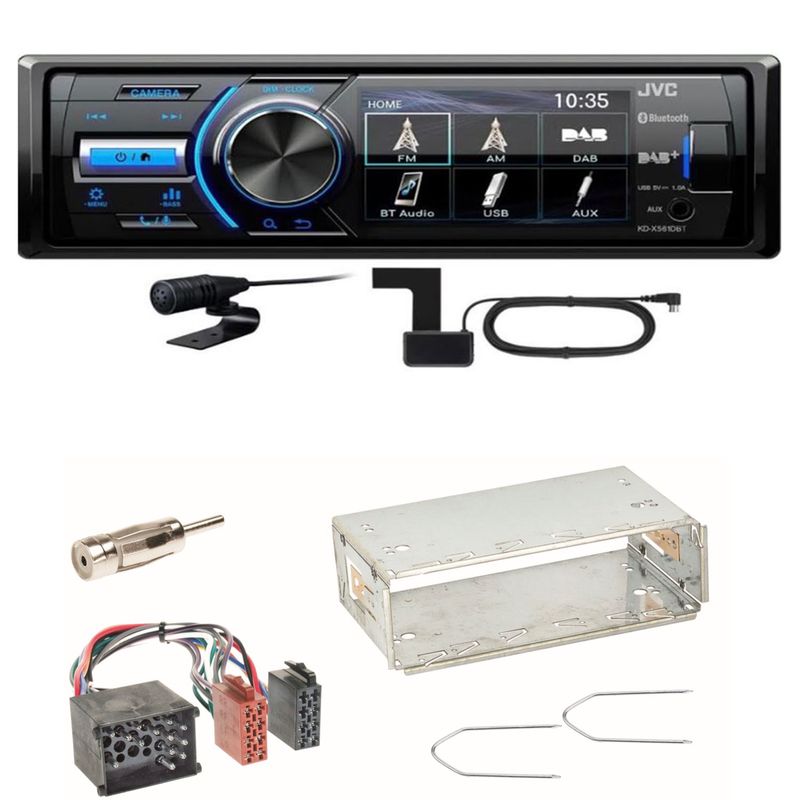JVC KD-X561DBT Digitalradio Bluetooth USB Einbauset für BMW E30 E34 E32
