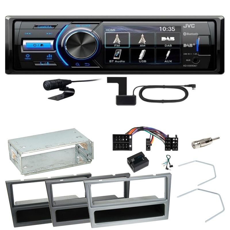 JVC KD-X561DBT DAB+ Bluetooth Einbauset für Opel Omega B Meriva A Agila Vivaro JVC KD-X561DBT DAB+ Bluetooth Einbauset für Opel Omega B Meriva A Agila Vivaro