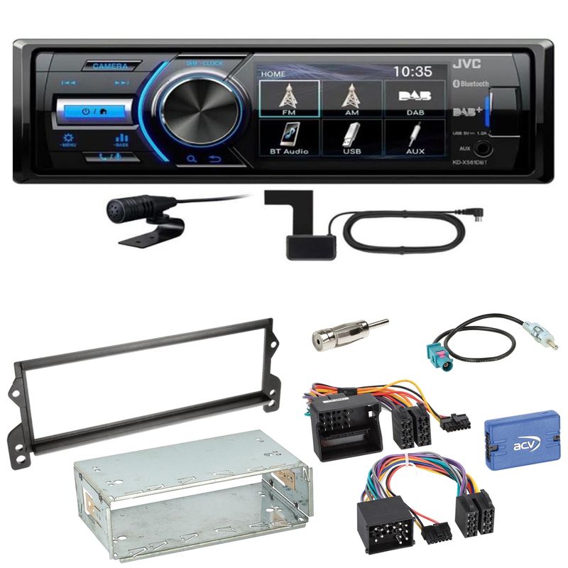 JVC KD-X561DBT Digitalradio Bluetooth USB Einbauset für MINI R50 R52 R53
