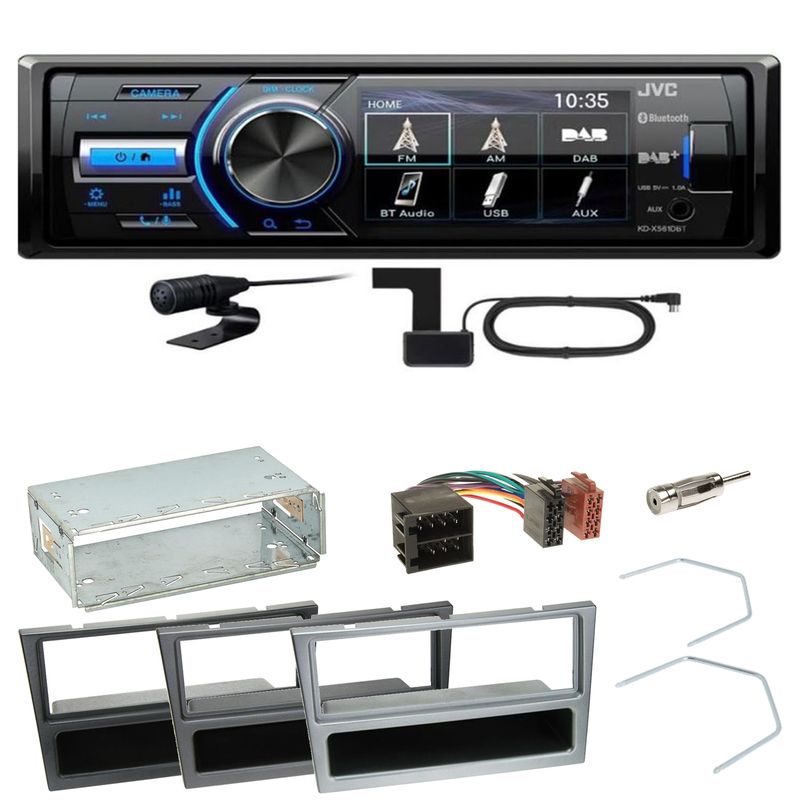 JVC KD-X561DBT DAB+ Bluetooth Einbauset für Opel Omega B Meriva A Agila Vivaro JVC KD-X561DBT DAB+ Bluetooth Einbauset für Opel Omega B Meriva A Agila Vivaro