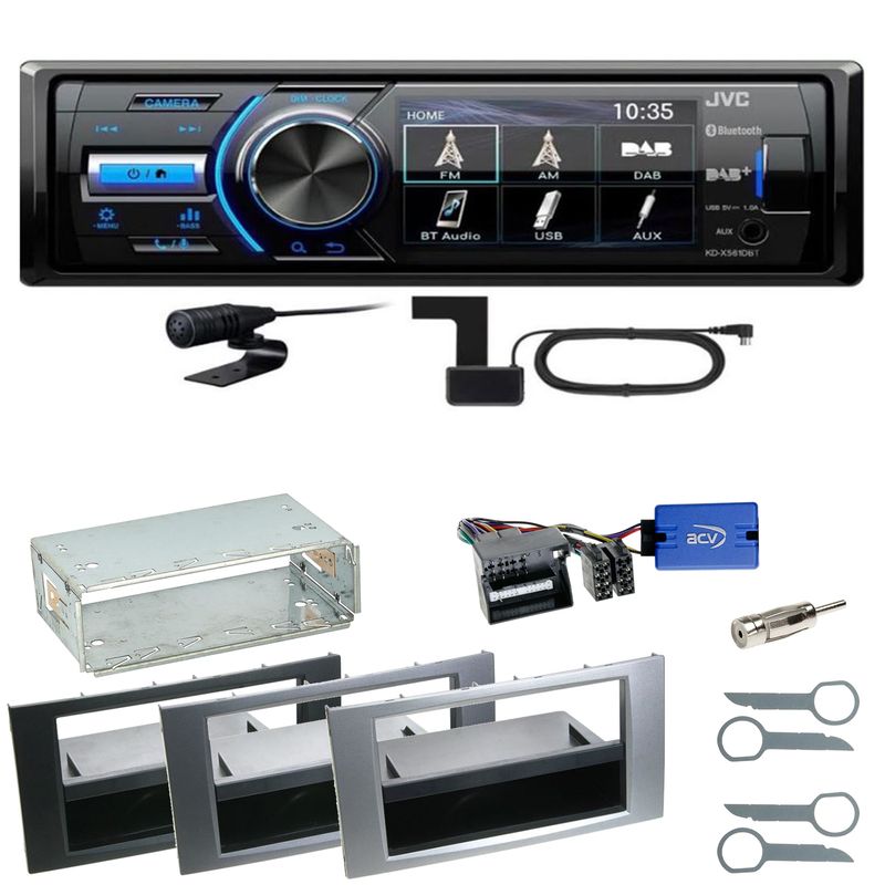 JVC KD-X561DBT DAB+ Bluetooth USB Einbauset für Ford Focus C-Max Fiesta Transit JVC KD-X561DBT DAB+ Bluetooth USB Einbauset für Ford Focus C-Max Fiesta Transit