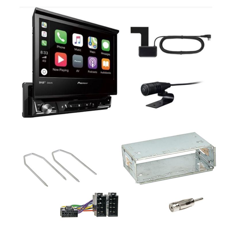 Pioneer AVH-Z7200DAB Digitalradio Bluetooth USB Einbauset für Peugeot 206 206 CC Pioneer AVH-Z7200DAB Digitalradio Bluetooth USB Einbauset für Peugeot 206 206 CC