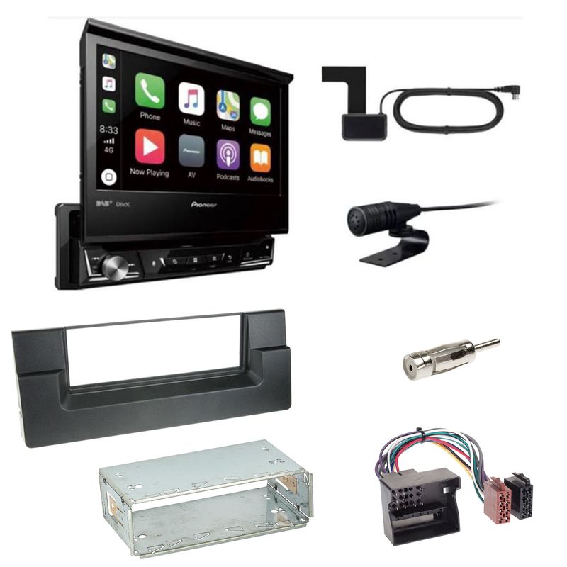 Pioneer AVH-Z7200DAB Digitalradio Bluetooth Einbauset für BMW 5er E39 ab 10/2000