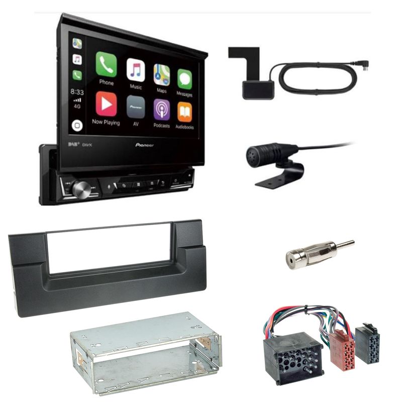 Pioneer AVH-Z7200DAB Digitalradio USB CD Einbauset für BMW 5er E39 bis 09/2000
