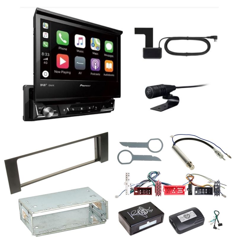Pioneer AVH-Z7200DAB Digitalradio Bluetooth CD USB Einbauset für Audi A4 B6 B7 Pioneer AVH-Z7200DAB Digitalradio Bluetooth CD USB Einbauset für Audi A4 B6 B7
