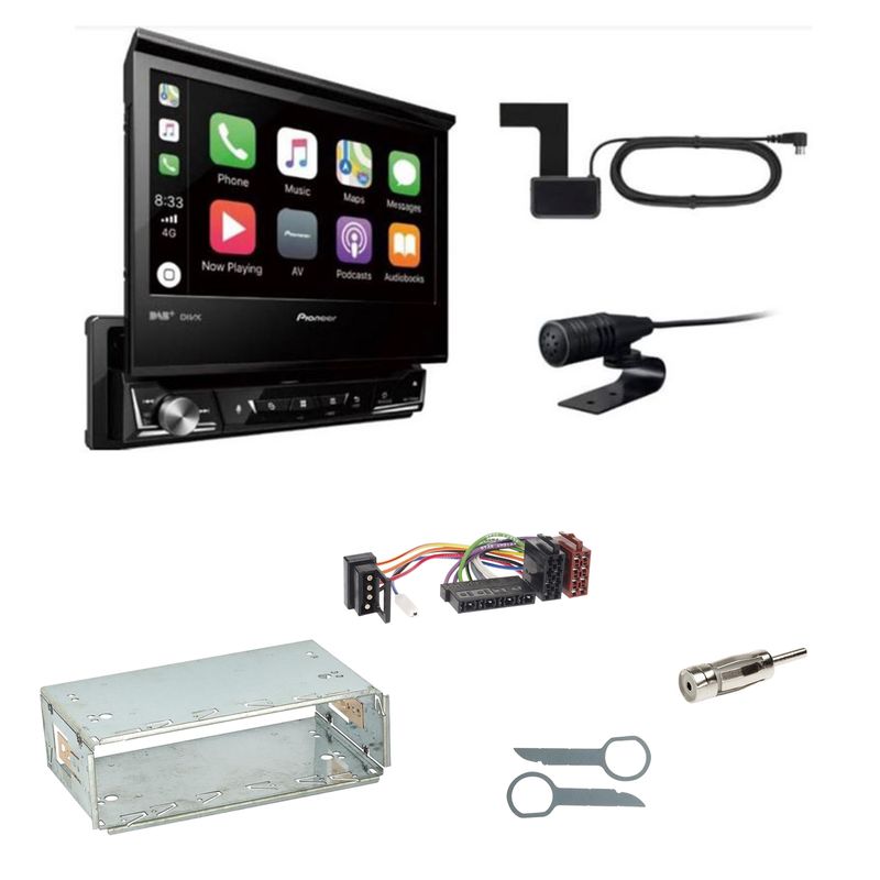 Pioneer AVH-Z7200DAB Digitalradio Bluetooth Einbauset für Mercedes E-Klasse W124