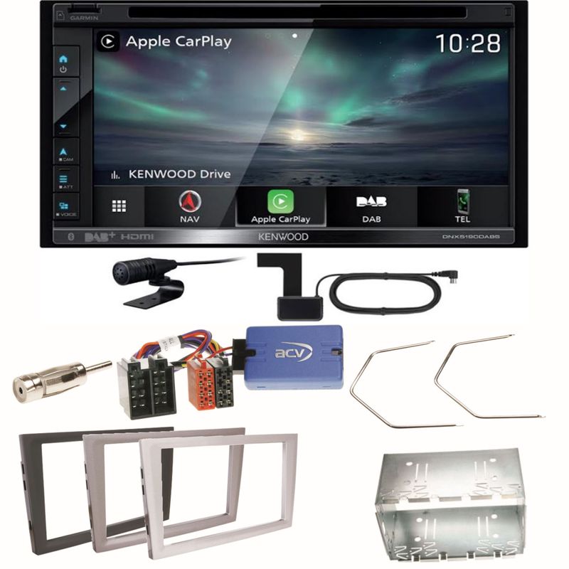 Kenwood DNX-5190DABS Navi CarPlay Einbauset für Opel Vectra C Signum Corsa Combo Kenwood DNX-5190DABS Navi CarPlay Einbauset für Opel Vectra C Signum Corsa Combo