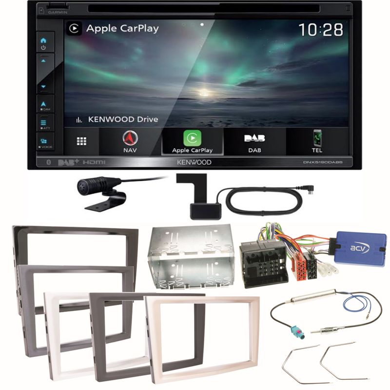 Kenwood DNX-5190DABS Carplay Einbauset für Opel Astra H Corsa D Zafira B Antara Kenwood DNX-5190DABS Carplay Einbauset für Opel Astra H Corsa D Zafira B Antara