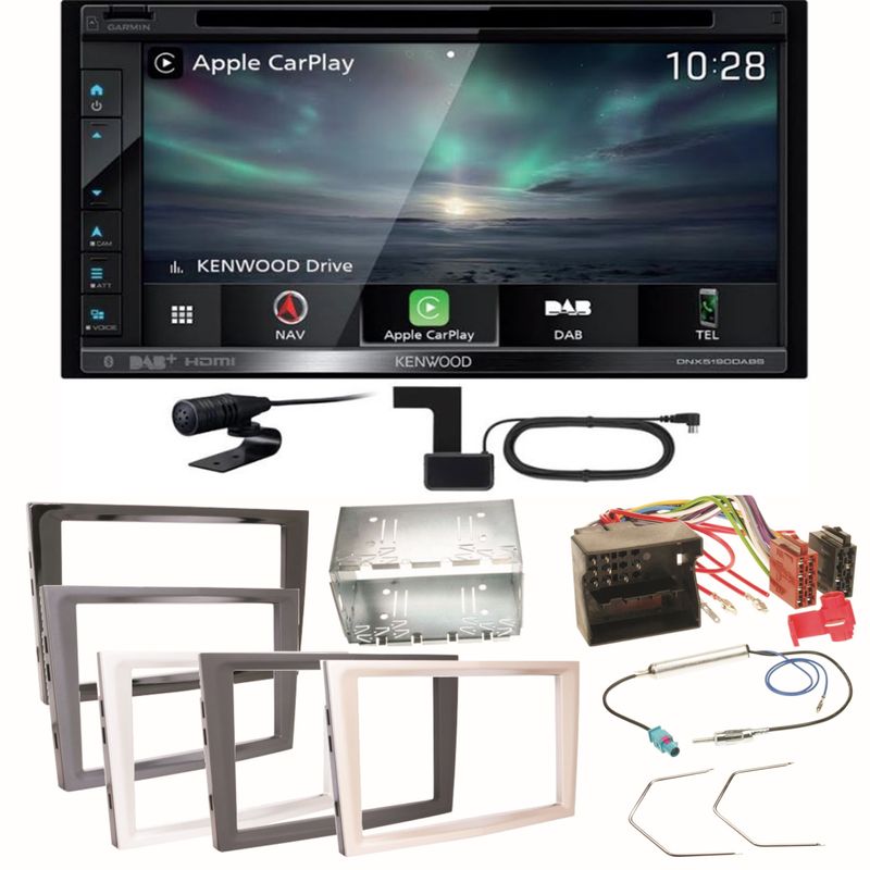 Kenwood DNX-5190DABS Carplay Einbauset für Opel Astra H Corsa D Zafira B Antara Kenwood DNX-5190DABS Carplay Einbauset für Opel Astra H Corsa D Zafira B Antara