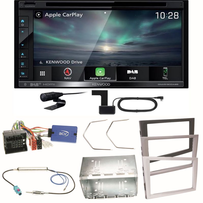 Kenwood DNX-5190DABS Carplay USB Einbauset für Opel Vectra C Meriva Vivaro Combo Kenwood DNX-5190DABS Carplay USB Einbauset für Opel Vectra C Meriva Vivaro Combo