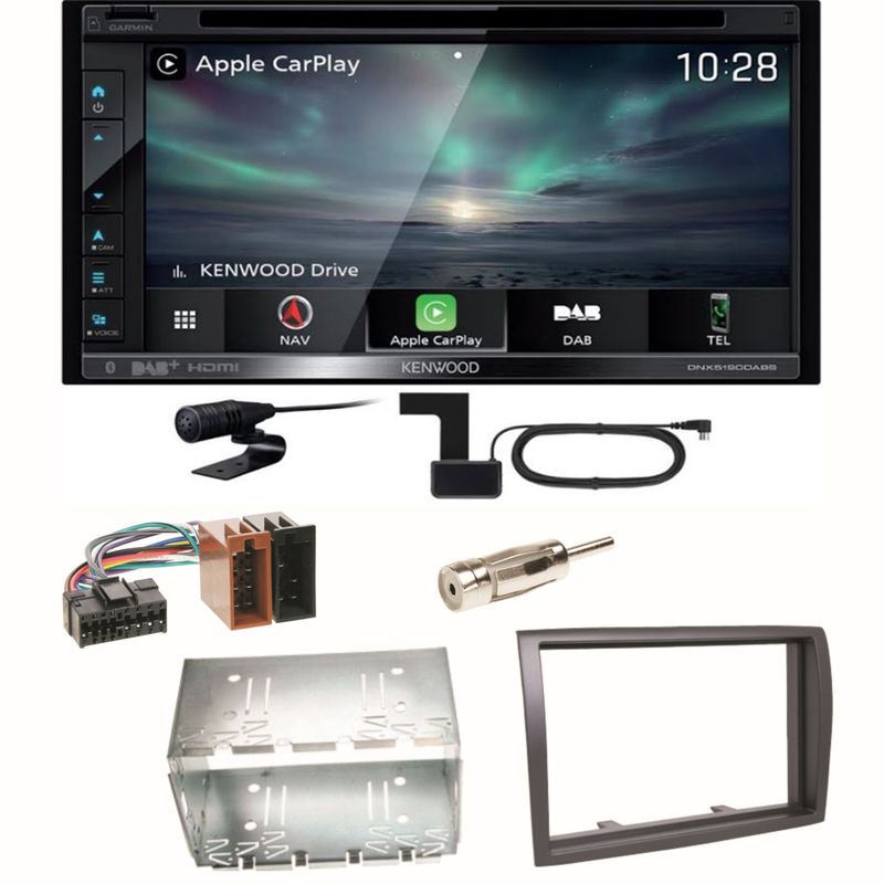 Kenwood DNX-5190DABS Navi Android Auto CD Einbauset für Fiat Ducato Boxer Jumper Kenwood DNX-5190DABS Navi Android Auto CD Einbauset für Fiat Ducato Boxer Jumper