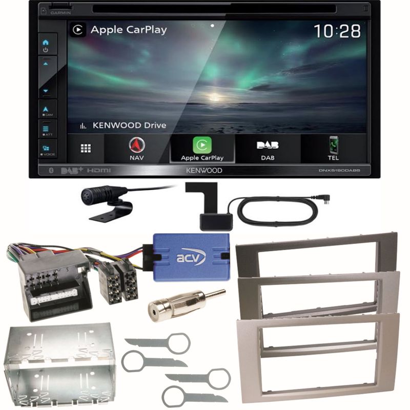 Kenwood DNX-5190DABS Navi CarPlay Einbauset für Ford Focus C-Max Fiesta Transit Kenwood DNX-5190DABS Navi CarPlay Einbauset für Ford Focus C-Max Fiesta Transit