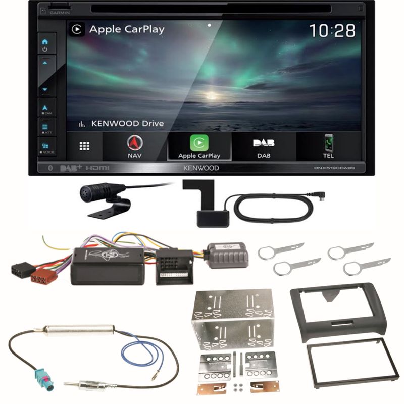Kenwood DNX-5190DABS USB Carplay Digitalradio Bluetooth Einbauset für Audi TT 8J Kenwood DNX-5190DABS USB Carplay Digitalradio Bluetooth Einbauset für Audi TT 8J