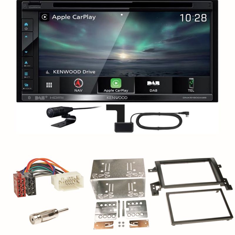 Kenwood DNX-5190DABS Navi Carplay Bluetooth Einbauset für Suzuki Grand Vitara JT Kenwood DNX-5190DABS Navi Carplay Bluetooth Einbauset für Suzuki Grand Vitara JT