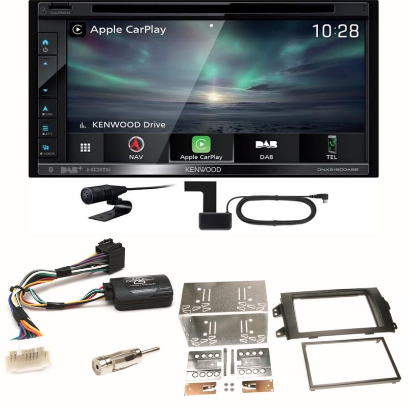 Kenwood DNX-5190DABS Navi Carplay Bluetooth Einbauset für Suzuki SX4 Fiat Sedici Kenwood DNX-5190DABS Navi Carplay Bluetooth Einbauset für Suzuki SX4 Fiat Sedici