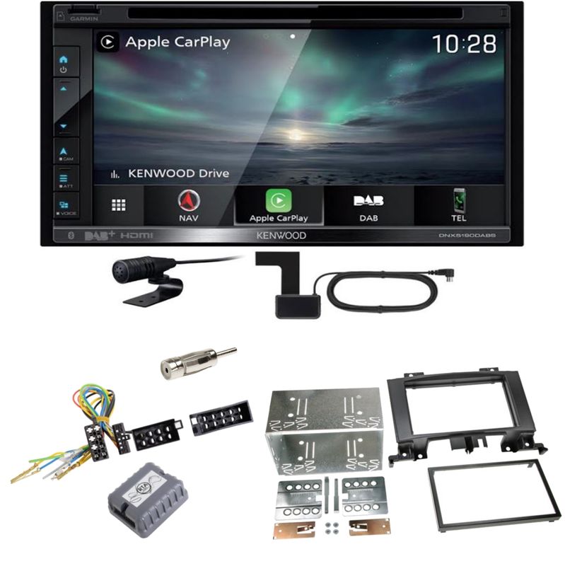 Kenwood DNX-5190DABS Navi CarPlay Einbauset für Mercedes Sprinter W906 Crafter