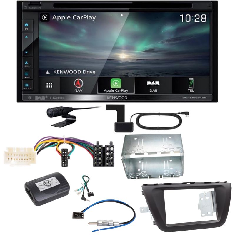 Kenwood DNX-5190DABS Navi Bluetooth CarPlay MP3 Einbauset für Suzuki SX4 S-Cross Kenwood DNX-5190DABS Navi Bluetooth CarPlay MP3 Einbauset für Suzuki SX4 S-Cross