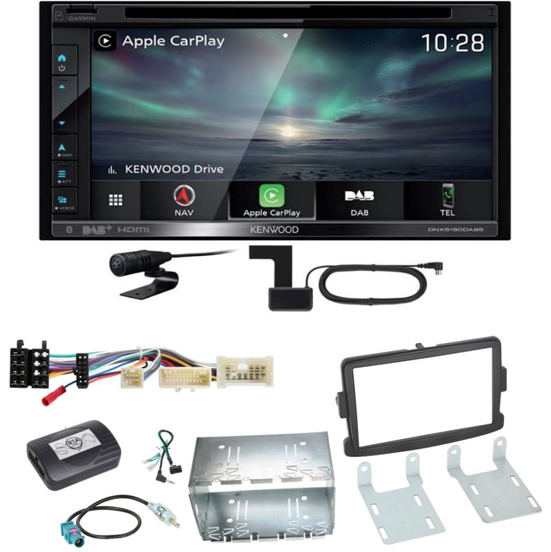 Kenwood DNX-5190DABS Navi Android Auto CD Einbauset für Dacia Duster Lodgy Logan Kenwood DNX-5190DABS Navi Android Auto CD Einbauset für Dacia Duster Lodgy Logan