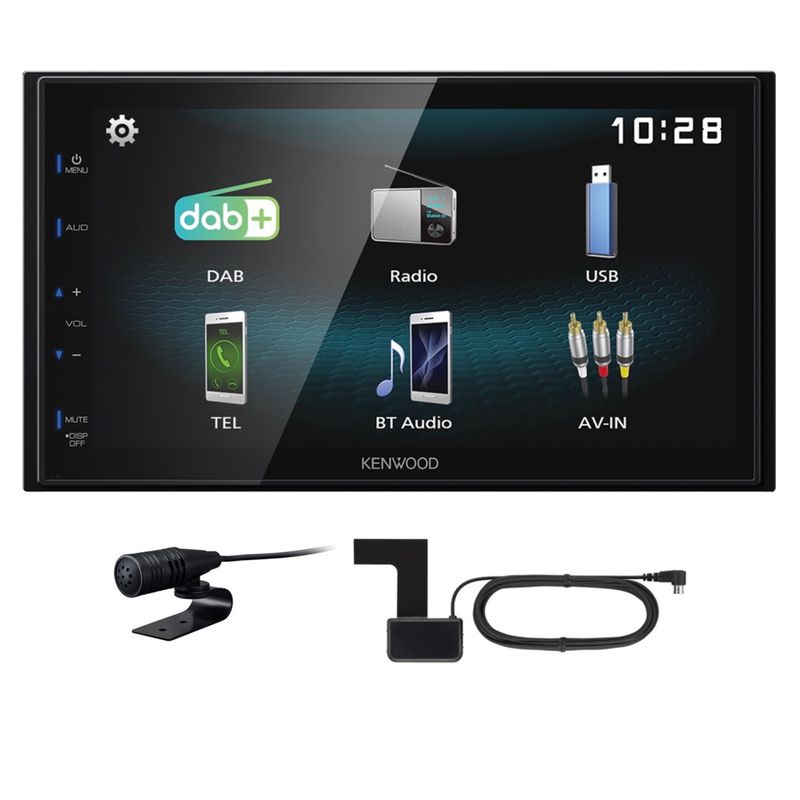 KENWOOD DMX-125DAB USB Autoradio Digitalradio Bluetooth inkl DAB Antenne