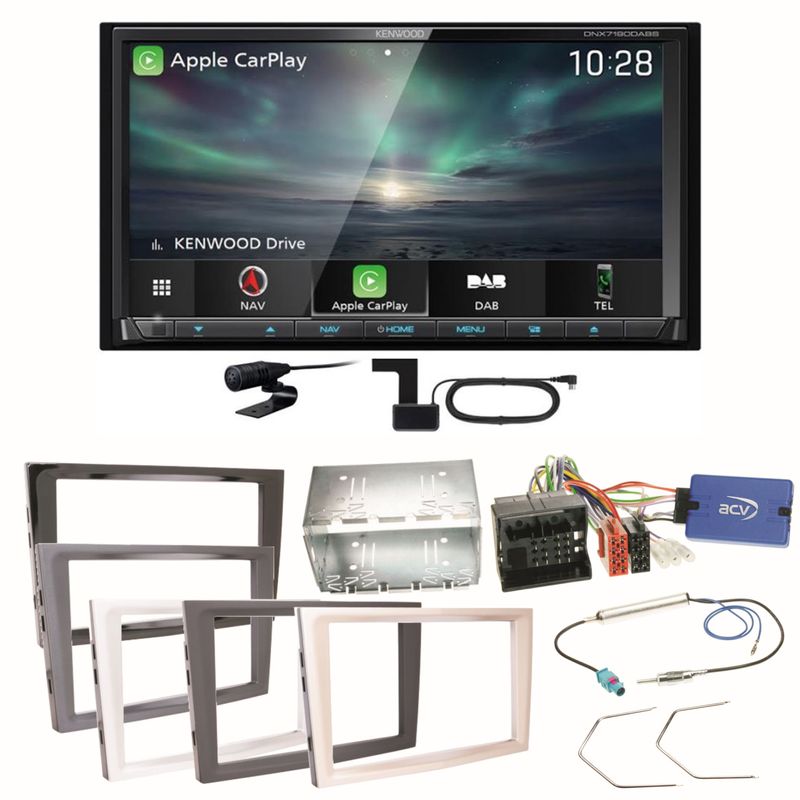 Kenwood DNX-7190DABS Carplay Einbauset für Opel Astra H Corsa D Zafira B Antara Kenwood DNX-7190DABS Carplay Einbauset für Opel Astra H Corsa D Zafira B Antara
