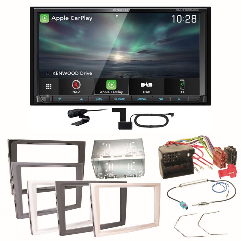 Kenwood DNX-7190DABS Carplay Einbauset für Opel Astra H Corsa D Zafira B Antara
