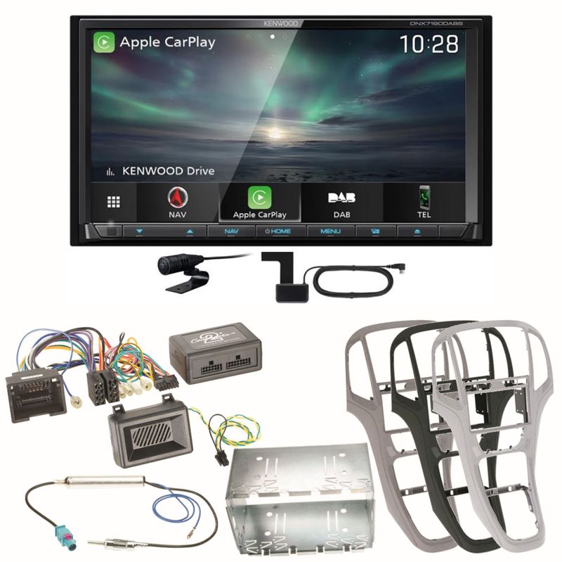 Kenwood DNX-7190DABS Android Auto Carplay DAB+ DVD CD Einbauset für Opel Astra J Kenwood DNX-7190DABS Android Auto Carplay DAB+ DVD CD Einbauset für Opel Astra J