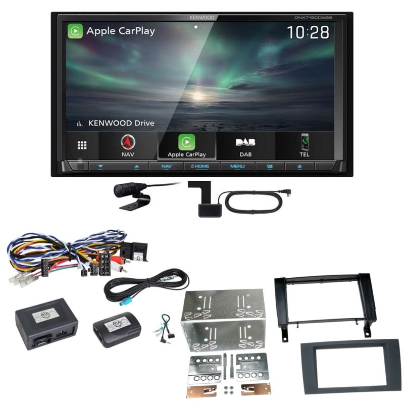 Kenwood DNX-7190DABS Android Auto Carplay DAB+ Einbauset für Mercedes SLK R171 Kenwood DNX-7190DABS Android Auto Carplay DAB+ Einbauset für Mercedes SLK R171