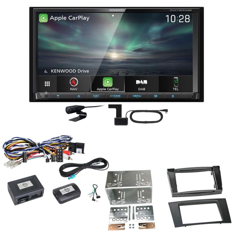 Kenwood DNX-7190DABS Android Auto Carplay Einbauset für Mercedes W211 CLS W219 Kenwood DNX-7190DABS Android Auto Carplay Einbauset für Mercedes W211 CLS W219